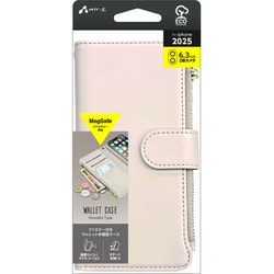 iPhone 17用 Magsafeアクセサリー対応 手帳型ケース ベージュ AC-P25-WL BE