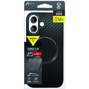 iPhone 17用 Magsafeアクセサリー対応 手帳型ケース カーボン AC-P25-CBM