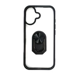 iPhone 17用 2Wey リングスタンド背面クリアケース ブラック AC-P25-TR BK