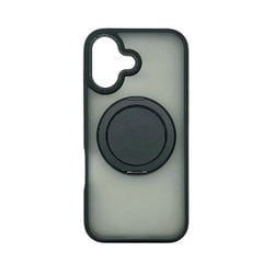 iPhone 17用 Magsafeアクセサリー対応 スタンドリング付き背面ケース AC-P25-MRS BK