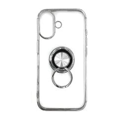 iPhone 17用 2Wey リングスタンド背面クリアTPUケース シルバー AC-P25-MR SL