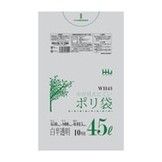 ゴミ袋 45L 80×65cm 厚さ0.015mm 10枚入 白半透明 WH43 WH43