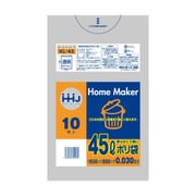 ゴミ袋 45L 10枚入 80×65cm 厚さ0.03mm 透明 KL43