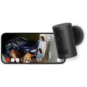 Ring Outdoor Cam Plus Battery(リング アウトドアカム プラス バッテリー) ブラック 屋外用 セキュリティカメラ スマートホーム ナイトビジョン ローライトサイト機能 バッテリーモデル IP65等級 配線工事不要 Ring Homeプラン30日間無料体験付き B0D4SSLTZT