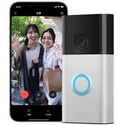 Ring Battery Doorbell(リング ドアベル バッテリー) サテンニッケル 玄関用 セキュリティカメラ スマートホーム 防犯カメラ機能付き バッテリーモデル IP65等級 配線工事不要 Ring Home プラン30日間無料体験付き B0BZWR4GSW