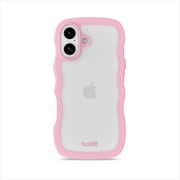 iPhone 17用 Wavy Case 背面クリア耐衝撃 ケース Pink/Transparent 16824