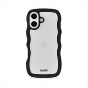 iPhone 17用 Wavy Case 背面クリア耐衝撃 ケース Black/Transparent 16825