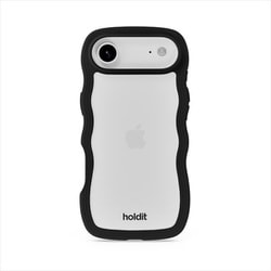 iPhone Air用 Wavy Case 背面クリア耐衝撃 ケース Black/Transparent 16828