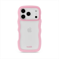iPhone 17 Pro Max用 Wavy Case 背面クリア耐衝撃 ケース Pink/Transparent 16833