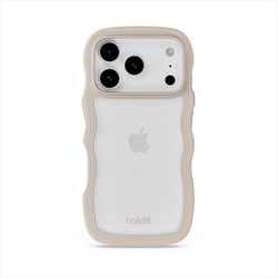 iPhone 17 Pro Max用 Wavy Case 背面クリア耐衝撃 ケース Light Beige/Transparent 16835