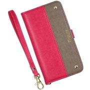 EL-A402ZT-PG [かんたんスマホ4 用 ケース 手帳型 ツートン スマホケース エレガンテ Elegante/ピンク・グレージュ]