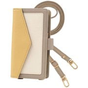 TR2way-A402ZT-LC [かんたんスマホ4 用 ケース 手帳型 トリコロール 2Way スマホショルダー スマホケース エレガンテ Elegante/レモンカード]