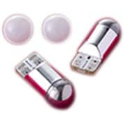LC13-T10-PI [ジュエルLEDバルブ LEDクロームバルブ T10ウェッジ ピンク 2個]