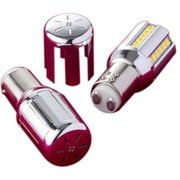 LC22-S25-AM [ジュエルLEDバルブ LEDクロームバルブSS S25シングル ピン角150/180兼用 ウインカーランプ等 アンバー 2個]