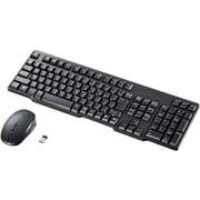 ワイヤレスキーボード/マウスセット USB-Aレシーバー キーボード（テンキー/メンブレン/日本語配列/Copilotキー）マウス（静音/ブルーLED/5ボタン）ブラック SKB-WL40ASETBK