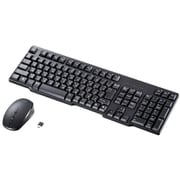 ワイヤレスキーボード/マウスセット USB-Cレシーバー キーボード（テンキー/メンブレン/日本語配列/Copilotキー）マウス（ワイヤレス/静音/ブルーLED/5ボタン）ブラック SKB-WL40CSETBK