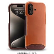 NM-GLFCIP05/BR [iPhone16用 Genuine Leather Full Coverage 本革ケース Magsafe対応 ハンドメイド ブラウン]