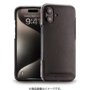 NM-GLFCIP07/BK [iPhone16 Plus用 Genuine Leather Full Coverage 本革ケース Magsafe対応 ハンドメイド ブラック]