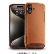 NM-GLFCIP07/BR [iPhone16 Plus用 Genuine Leather Full Coverage 本革ケース Magsafe対応 ハンドメイド ブラウン]