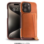 NM-GLMFIP06/BR [iPhone16 Pro用 Genuine Leather multi-founctional 本革ケース Magsafe対応 ハンドメイド ハンドストラップ付き ブラウン]