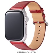 NM-GLWBAW01/RD [Apple Watch band Geniuine Leather 49mm,46mm,45mm,44mm用 本革製 ハンドメイド レッド]