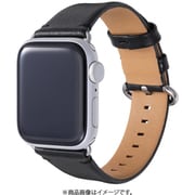 NM-GLWBAW02/BK [Apple Watch band Geniuine Leather 42mm（Series10）,41mm,40mm,38mm用 本革製 ハンドメイド ブラック]