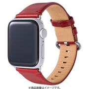 NM-GLWBAW02/RD [Apple Watch band Geniuine Leather 42mm（Series10）,41mm,40mm,38mm用 本革製 ハンドメイド レッド]