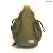 12-2162-KH [OSAMPO BAG お散歩バッグ しわナイロンWボトルボディバッグ カーキ]