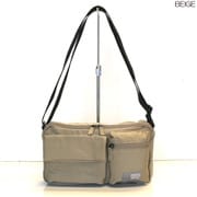 12-2163-BE [OSAMPO BAG お散歩バッグ しわナイロンティッシュケースショルダー ベージュ]