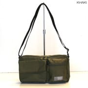 12-2163-KH [OSAMPO BAG お散歩バッグ しわナイロンティッシュケースショルダー カーキ]