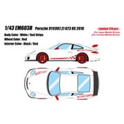 EM603B 1/43 Porsche 911（997.2） GT3 RS 2010 ホワイト/レッドストライプ [レジンキャストミニカー]