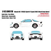 EM817B 1/43 Mazda RX-7 FD3S Spirit R TypeA Head Lamp open ver. ピュアホワイト [レジンキャストミニカー]