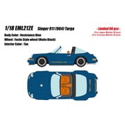 EML212E 1/18 Singer 911（964） Targa レジスタンスブルー [レジンキャストミニカー]