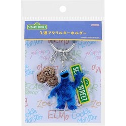 S8350647 [限定 3連アクリルキーホルダー セサミストリート クッキーモンスター]