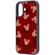 iPhone 17用 ディズニー maru 衝撃吸収 バンパー ハイブリッドケース ミッキーマウス_ドットレッド IQ-DP52K4TB/MK43