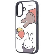 iPhone 17用 ミッフィー maru 衝撃吸収 バンパー ハイブリッドケース ミッフィーとメラニー IQ-BP52K4TB/MF50
