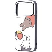 iPhone 17 Pro用 ミッフィー maru 衝撃吸収 バンパー ハイブリッドケース ミッフィーとメラニー IQ-BP53K4TB/MF50