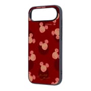 iPhone Air用 ディズニー maru 衝撃吸収 バンパー ハイブリッドケース ミッキーマウス_ドットレッド IQ-DP54K4TB/MK43