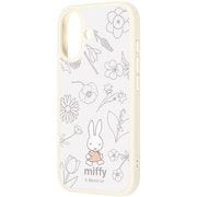 iPhone 17用 ミッフィー maru 衝撃吸収 バンパー ハイブリッドケース フラワー IQ-BP52K4TW/MF49