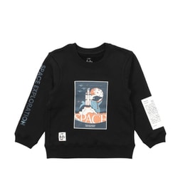 ＫＤスペース ブラストオフ クルートップ キッズ トップス 長袖 Black（K001） KMサイズ CH20-1083