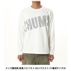 エアトレイルチャムスチェストロングスリーブTシャツ メンズ カットソー White（W001） XLサイズ CH01-2651