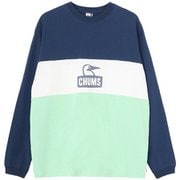 カーンズパネルロングスリーブTシャツ メンズ カットソー Navy/White(N096) XLサイズ CH01-2652