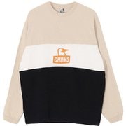 カーンズパネルロングスリーブTシャツ メンズ カットソー Greige/White(G096) Lサイズ CH01-2652