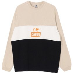 カーンズパネルロングスリーブTシャツ メンズ カットソー Greige/White（G096） XLサイズ CH01-2652