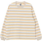 ヘビーウェイトボーダーロングスリーブTシャツ レディース カットソー Greige/White(G096) WLサイズ CH11-2657