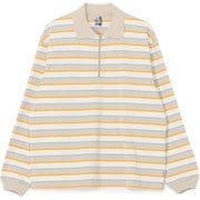 ヘビーウェイトボーダーロングスリーブポロ メンズ シャツ Greige/White(G096) Mサイズ CH01-2658