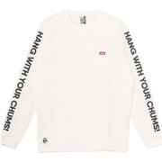 HWYCブラッシュドロングスリーブTシャツ メンズ カットソー White×Black(W071) Mサイズ CH01-2669