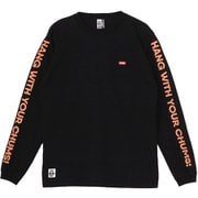 HWYCブラッシュドロングスリーブTシャツ メンズ カットソー Black×Orange(K048) Lサイズ CH01-2669