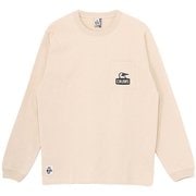 ブービーフェイスポケットブラッシュドロングスリーブTシャツ メンズ カットソー Greige（G057） Mサイズ CH01-2670