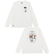 ホットチョコレートポケットブラッシュドロングスリーブTシャツ メンズ カットソー White(W001) Mサイズ CH01-2659